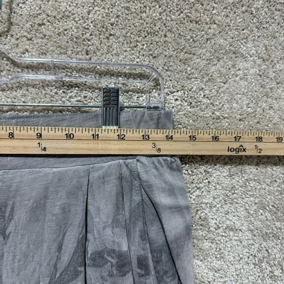 Heel Athens Lab Crop Pants Women's S Gray Tie Dye Pleated Pull On Organic Cotton - Picture 7 of 14